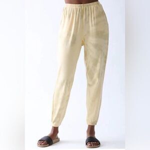 Electric & Rose tie dye sweatpants in yellow and green. NWT   Large